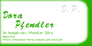 dora pfendler business card